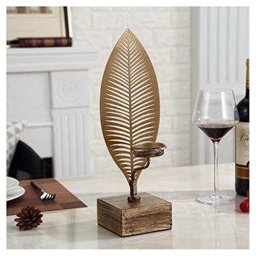 Imagem de Castiçal novo castiçal chinês leve castiçal retrô de luxo estilo europeu sala de estar decoração de varanda mesa de jantar ornamentos de metal suportes de vela (tamanho: 1) ()