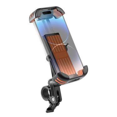 Imagem de Suporte de telefone de scooter, suporte de telefone antiderrapante para bicicleta | Braçadeira de guidão reutilizável, clipe de câmera de motocicleta para uso diário, atividades ao ar livre