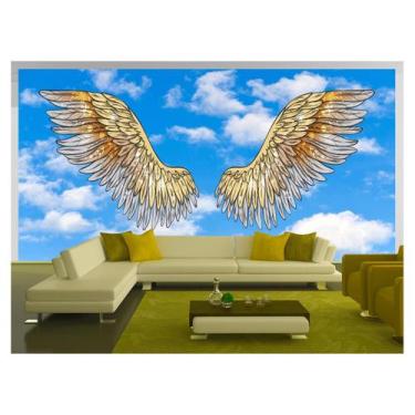 Imagem de Papel De Parede 3D Arte Asas Selfie Insta Cores 3,5M Tra337 - Você Dec