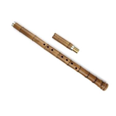 Imagem de Flauta de bambu de madeira Flauta tradicional G-tune instrumento de sopro feito à mão Nanxiao duas seções uma seção opcional (tecla G duas seções)