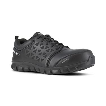 Imagem de Reebok Work Sublite Cushion Work Alloy Toe Masculino Oxford, Preto, preto e branco, 11.5 Wide