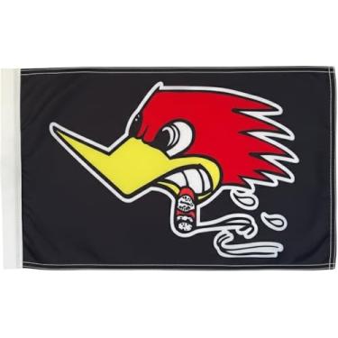 Imagem de JLP Segurança Alta visibilidade e resistência ao vento 12x19 In Flag Off Road Sports Sand Dunes 4x4 Outdoor Sports ATV Feito nos EUA Woody