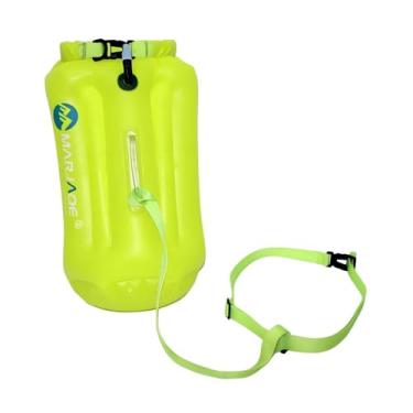 Imagem de menolana Bolsa para boia de natação, portátil, leve, com fecho de enrolar, em PVC impermeável, ideal para mergulho com snorkel, vela e caiaque, Amarelo