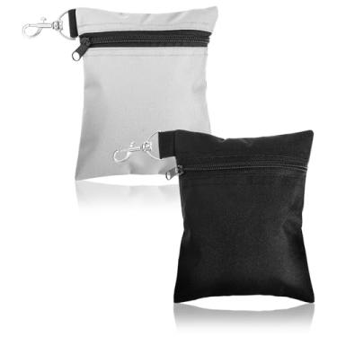 Imagem de Falzqq Bolsa de 2 peças para camiseta de golfe bolsa de acessórios com zíper e clipe para homens e mulheres