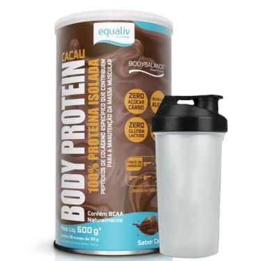 Imagem de Body Protein Isolado Cacau 600g Coqueteleira - Equaliv-Unissex