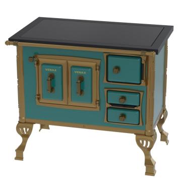 Imagem de Fogao a Lenha Venax GII n 1 Colonial Premium Turquesa SE