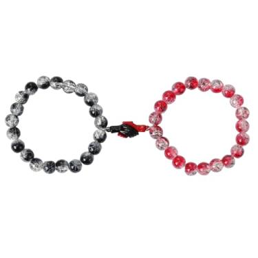 Imagem de VIRAVENTO Pulseiras combinando com contas elásticas para ele e ela, pulseiras de relacionamento de longa distância, acessórios para o dia dos namorados, pulseiras da amizade, adjustable, corda, Sem