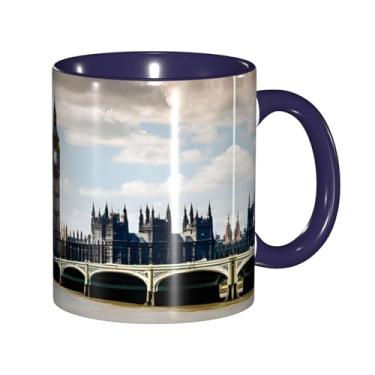 Imagem de Zeraoke London Print Canecas de café criativas, personalizadas, presente para família, tamanho de 325 ml, unissex