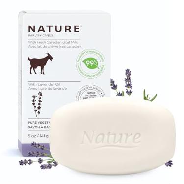 Imagem de (Lavender Oil, 150ml - Single Bar) - Nature by Canus Pure Vegetal Base Soap with Fresh Canadian Goat Milk, Lavender Oil, 150ml Bar