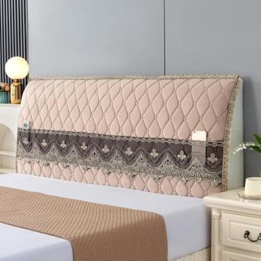Imagem de Capa de cabeceira de cama elástica, acolchoada para cabeceira de cama, resistente a amassados, fácil instalação, lavável na máquina, para casa, apartamento, decoração de hotel - curry||2 m