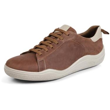 Imagem de Opananken Phanteon Mocassins masculinos casuais de couro sem cadarço - 100% couro legítimo, forro macio, palmilha de látex de ar, sola de poliuretano flexível. Leve, durável, resistente ao odor