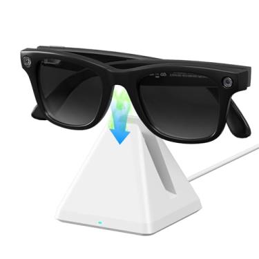 Imagem de Suporte de carregamento para óculos inteligentes – suporte estável compatível com Ray-Ban Meta, Oakley Meta e outros óculos inteligentes, design antiderrapante, base de exibição elegante para uso