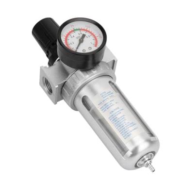 Imagem de AYNEFY Regulador de Filtro de Ar, Armadilha de Compressor de Ar de Alumínio de 1/2 Polegada Com Botão de Controle de Pressão Ajustável, para Ferramentas e Equipamentos de Ar