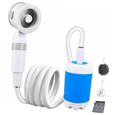 Imagem de SNCIDSGE Bomba de chuveiro portátil para acampamento - pulverizador de chuveiro externo recarregável, chuveiro elétrico com mangueira, sistema de chuveiros fora da rede com aquecedor (1 peça)