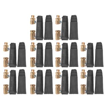 Imagem de Hyuduo Plugue do Conector do Cabo de Soldagem 200-250A, Conjunto de Suporte de Cabo de Soldagem Com Contatos de Latão, Trava de Travamento para Elétrica, Blindagem a Gás e a de Hidrogênio