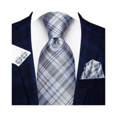 Imagem de Gravata De Seda Floral Paisley Champagne Para Homens Com Lenço De Bols