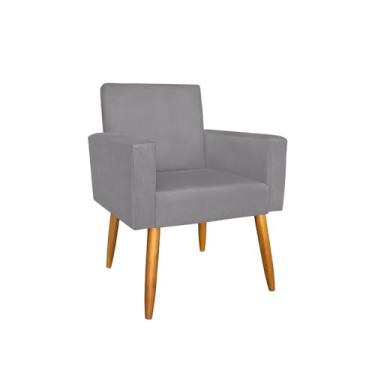 Imagem de Poltrona para Salão de Beleza, Manicure e Penteadeira - Confortável, Durável e Estilosa para Uso Comercial e Residencial (Cinza)