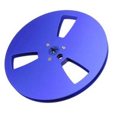 Imagem de Generic Carretel de Fita Vazio, Carretel de Absorção de Liga de Alumínio, Resistente à Curvatura Fina, 1/4 7 Espaços, Substituição de Peça de Máquina de Abertura para Revox Studer (Azul)