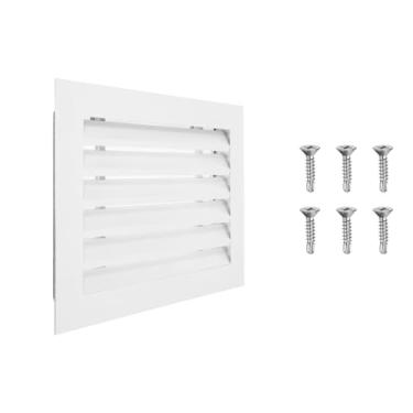 Imagem de PATIKIL Ventilação de empena de 30 x 40 cm, 1 peça de ventilação de galpão de parede de liga de alumínio grade de ar quadrada com filtro inoxidável para teto de garagem no sótão da casa, tamanho da