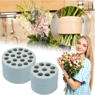 Imagem de 2 peças de suporte de haste de flor em espiral para vasos | Grande buquê reutilizável com bobinas ajustáveis | Ferramenta de arranjo floral DIY para exibição de flores frescas/secas, centros de mesa