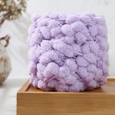 Imagem de 1 pacote de fios grossos para crochê e tricô, fio de pelúcia tie dye macio supervolumoso, chenille grosso de cor mista para mantas macias e cobertores, tricô de braço e artesanato DIY