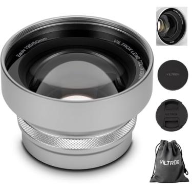 Imagem de VILTROX TCL-X100 VI Lente de Conversão Teleobjetiva, 1.4X Lente Teleobjetiva com Reconhecimento Automático para Fuji Fujifilm Câmeras X100VI, X100V, X100F, X100S, X100 - Prata
