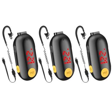 Imagem de SINORISE Super Mini Walkie Talkies Rádio bidirecional Transceptor FM Portátil para Restaurantes, Supermercado Esportivo Externo Hospital Turismo, Pacote com 3
