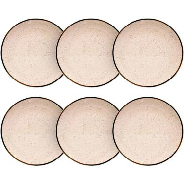 Imagem de Jogo de Pratos Raso de Porcelana Brisa 26cm 6 peças - Oxford