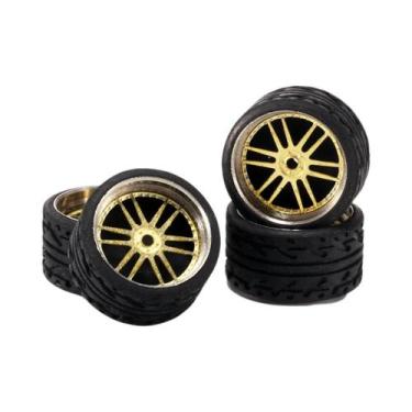 Imagem de Rodas De Liga Carlomo N-Class 1/64 Com Pneus De Borracha, Conjunto De 