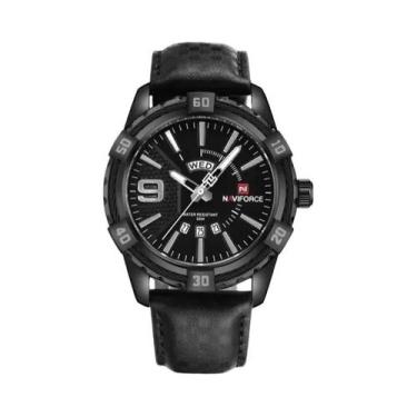 Imagem de Relógio De Quartzo Masculino Militar Esportivo À Prova D'água Em Couro