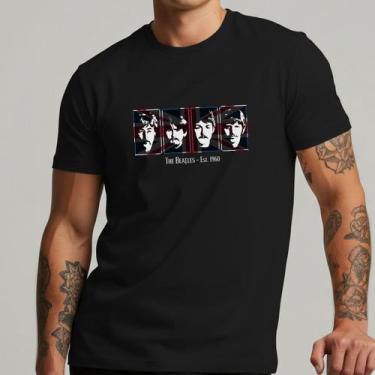 Imagem de Camiseta Masculina Retro The Beatles Banda Rock 100% Algodão - Yazzo, 