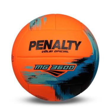 Imagem de Bola Vôlei Penalty MG 3600 Dupla Colagem PU Laranja/Azul, Laranja, Úni