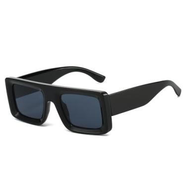Imagem de Óculos de Sol UV400 - Armação Pequena com Rebites e Lentes Degradê para Homens e Mulheres, Ideais para Esportes ao Ar Livre, Corrida e Ciclismo, Preto