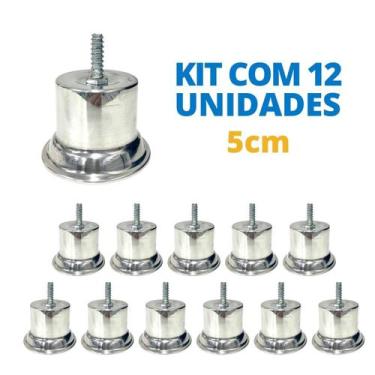 Imagem de Pé Para Cama Box Sofá Móveis Super Resistente Alumínio Com Concreto 5c