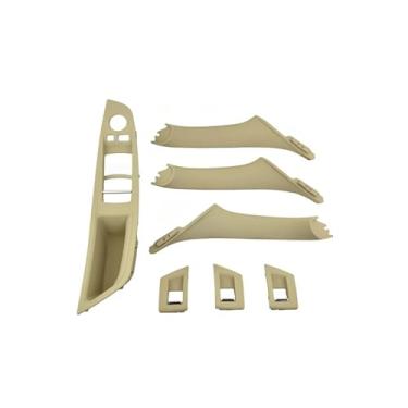 Imagem de Compatível com BMW série 5 F10 F18 520i 525i 528i 530 2010 2011-2016 Acessórios para carro 51417225851 51417225852 Apoio de braço da porta interna direita esquerda do carro(7PCS Oyster)