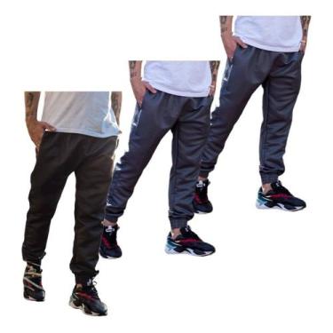 Imagem de Kit 3 Calças Jogger Tactel Estilo Neymar Inverno 2 Bolso 016 - J94 Con