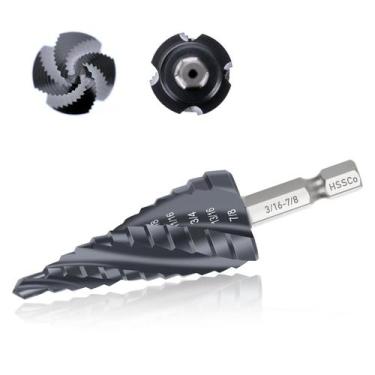 Imagem de Broca de degrau TEWORDA M35 Cobalt Steel 3/16-7/8" 12 etapas