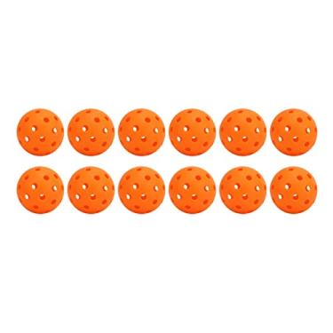 Imagem de SPYMINNPOO 12pçs Conjunto de Pickleball de Alta Elasticidade de 74mm para Perfuração e Caminhos de Voo Retos, Uso Ao Ar Livre para Melhorar Habilidades de Badminton (Laranja)