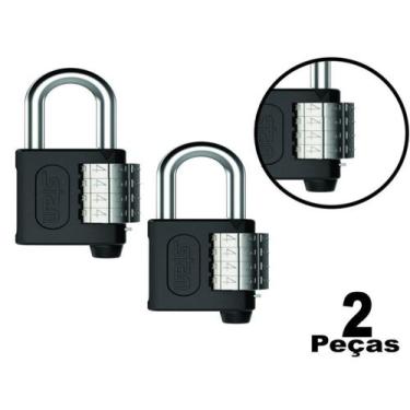 Imagem de Kit 2 Cadeados Segredo para Armário Bolsa Mala Cofre Bicicleta 40mm - 