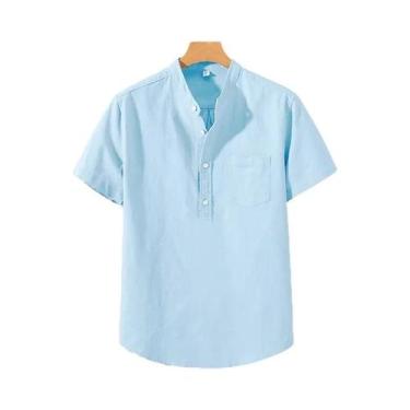 Imagem de Camiseta De Algodão Juvenil De Verão, Cor Sólida, Manga Curta, Respirá