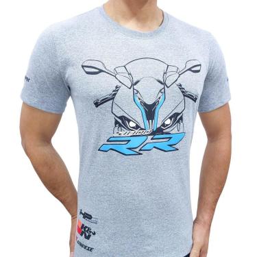 Imagem de Camiseta Bmw S1000RR Mescla Cinza- ALL 601C-Masculino