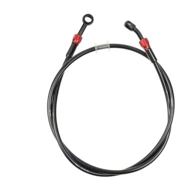 Imagem de Tsinesla Linha de mangueira de óleo de freio Banjo rotativo para ATV Pit Dirt Street Racing Bike Mangueira de freio de motocicleta Tubo de óleo de aço inoxidável Trançado Linha de freio de motocicleta