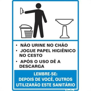 Imagem de Placa Sinalizacao Poliestireno 15X20 ''Procedimento Sanitario Masculin