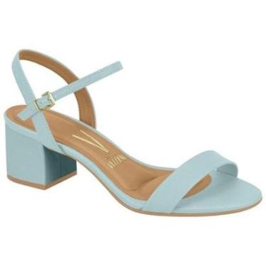 Imagem de Sandália Feminina Salto Bloco Pelica Azul Sky Vizzano 6291.900-Feminino
