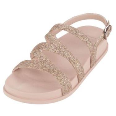 Imagem de Sandalia Feminina Glitter Conforto Zaxy Shine 18889-Feminino