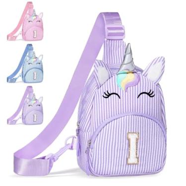 Imagem de COSHAYSOO Pochete de cintura pequena com alça ajustável com patch de letra inicial para mulheres, adolescentes, meninas, viagens, academia, caminhada, bolsa de viagem transversal, bolsa moderna, Roxo