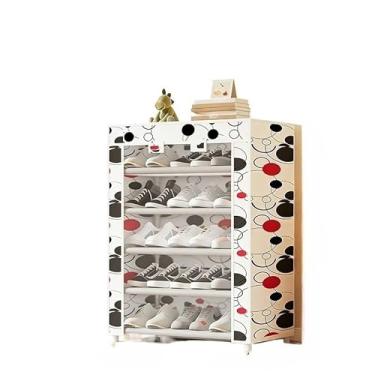 Imagem de Sapateira 4/6 andares Organizador Largura 60/80 cm Com Capa Protetora Contra Poeira p/Tênis, Hall de Entrada e Quarto(Versão em não-tecido)
