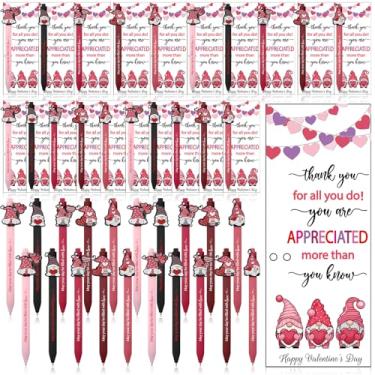 Imagem de Resurhang 50 conjuntos de canetas esferográficas de agradecimento dos namorados, conjunto de presentes de canetas motivacionais com cartões de agradecimento e gravatas para colegas de trabalho