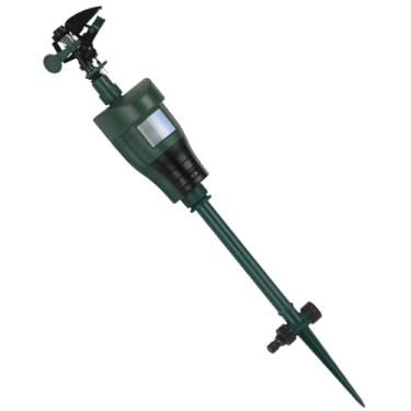 Imagem de IEUDNS Repelente de animais, dispositivo repelente de veados com aspersor e jato de água, espanta-garças e pombos para pomares parques.