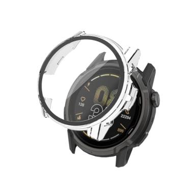 Imagem de [Pacote com 2] Capa para Smart Watch Coros Apex de 46 mm, FJIASTB Capa robusta para PC, protetor de tela integrado, à prova de choque e à prova de arranhões (transparente)